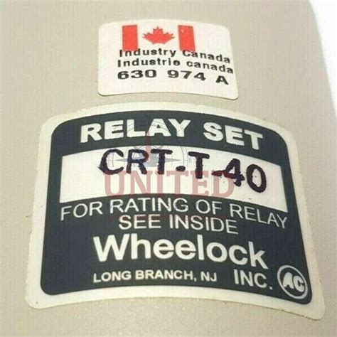 WHEELOCK WEATHERPROOF RELAY SET CRT-T-40 | United Marine Services