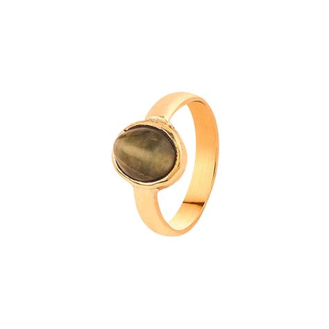Cat's Eye (Lehsunia) 5.25 Ratti Ashtadhatu Rashi Ratna Ring with origi ...