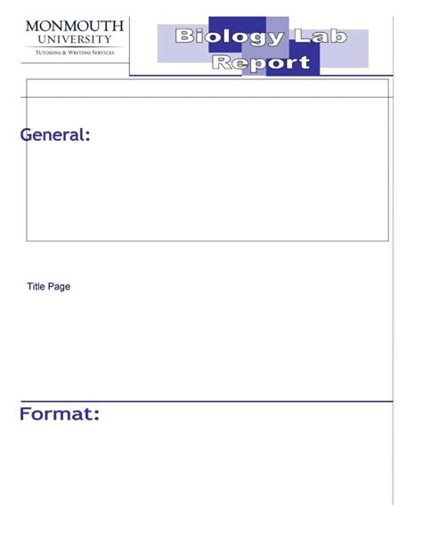Image result for Lab Report Format Template