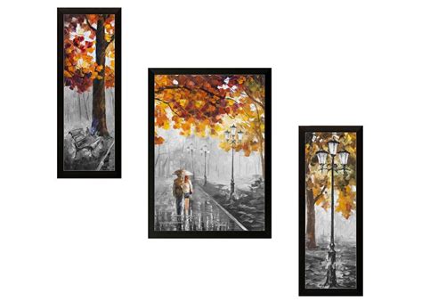 SAF paintings UV Textured Abstract Print Framed Art Print Painting Set ...