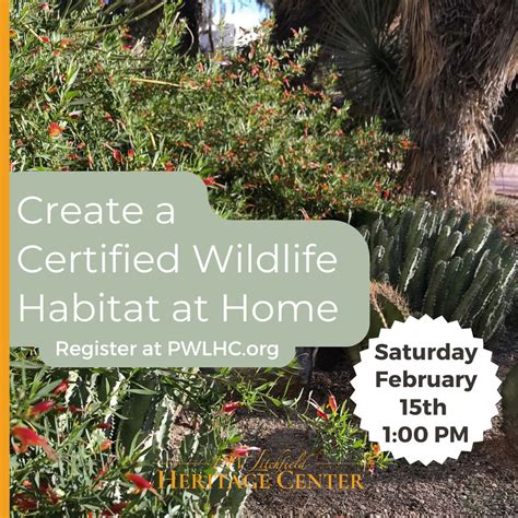 Enrichment Class – Create a Certified Wildlife Habitat at Home – P.W ...