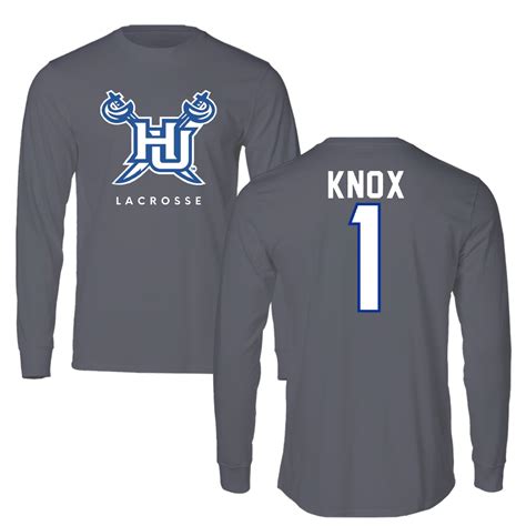 #1 AJ Knox | Hampton University Lacrosse Gray Long Sleeve