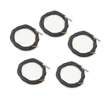 5Pcs 3M Temperature Sensor Waterproof Digital Thermal Temperature Range ...