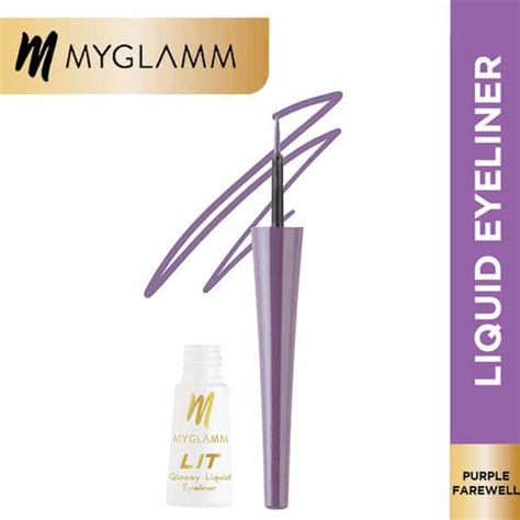 Buy MYGLAMM LIT GLOSSY LIQUID EYELINER-PURPLE FAREWELL Online & Get ...