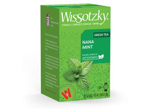 Nana Mint Green Tea – Wissotzky Tea – Family owned since 1849 – Black ...