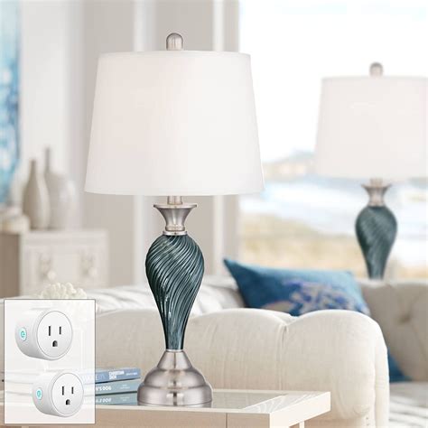Buy Arden Coastal Table Lamps 25 High Set of 2 with WiFi Smart Sockets ...