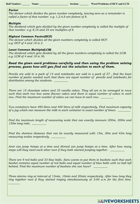 Image result for LCM Worded Problems