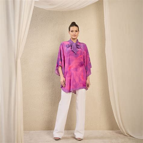 Purple Floral Bow-Tie Top – First Resort by Ramola Bachchan