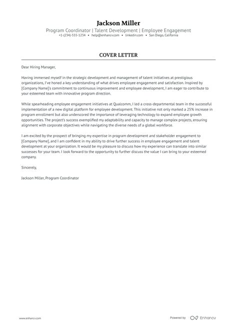 Program Manager Cover Letter Examples 的图像结果