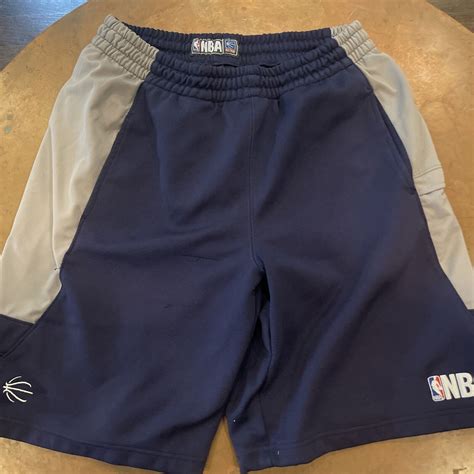 Classic NBA Basketball Shorts - Mesh Navy Blue Grey -… - Gem