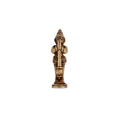 Brass Miniature idol of Lord Hanuman standing 3 inch – Budhshiv.com