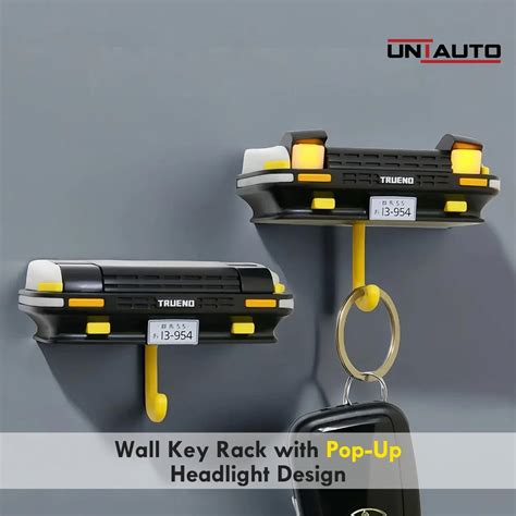 Wall-Mounted Key Rack with Glowing Pop-Up Headlights – Functional and ...