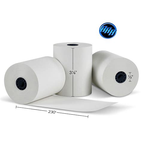 3 1 8 x 230 thermal paper roll 25 pack thermal paper roll 3 1 8' x 230 ...