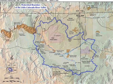 Map Of Little Colorado River