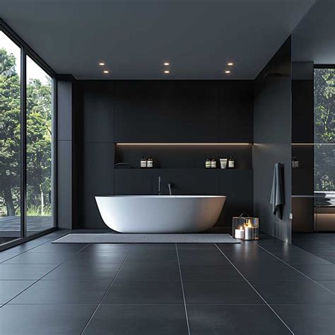 10+ Bold Black Bathroom Flooring Ideas for a Striking Look • 333k ...