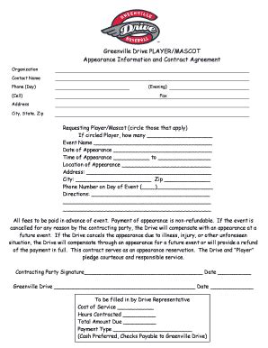 Fillable Online Player and Mascot Appearance Request Form - MiLB.com ...
