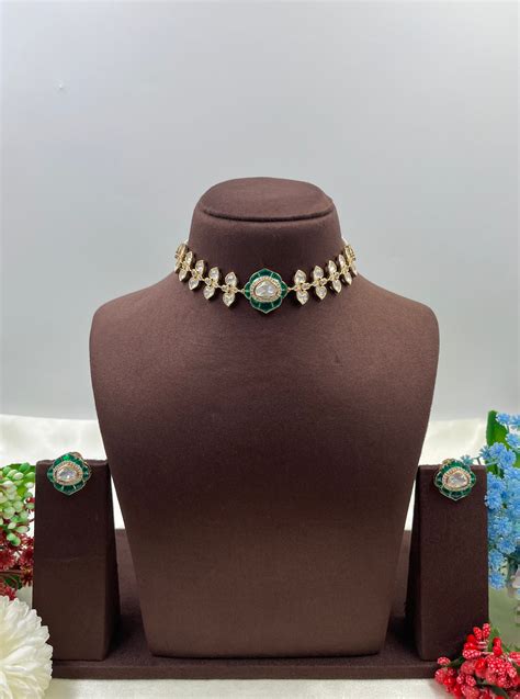 Bhumi Moissanite Choker Necklace – Kaushalya Art Jewellery