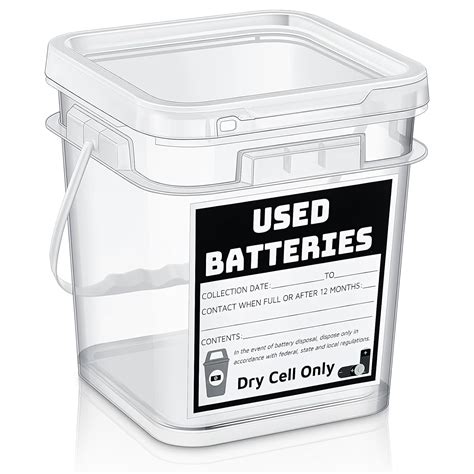 Amazon.com: Baderke Battery Disposal Container Dry Cell Battery Storage Battery Recycling ...