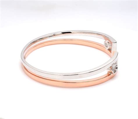 Platinum & Rose Gold Open Kada for Men JL PTB 625-Rose