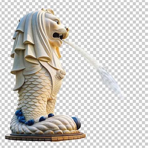 Singapore merlion transparent background | Premium AI-generated PSD