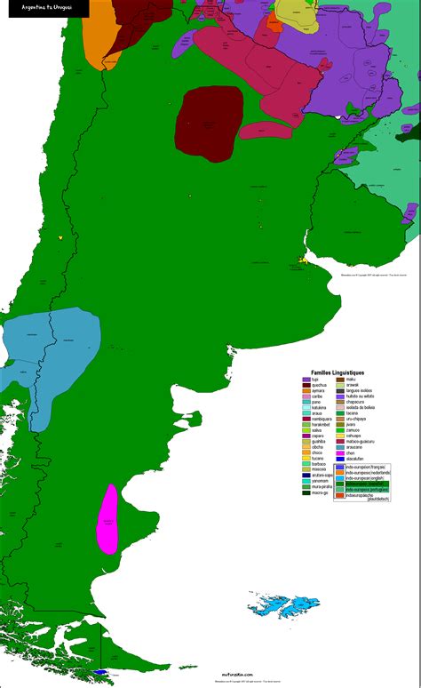 Argentina & Uruguay - Mapa lingüístico / Linguistic map