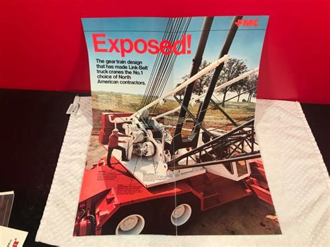 RARE FMC LINK BELT TRUCK CRANE DEALER SALES BROCHURE POSTER | #20046524