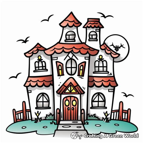 Haunted House Coloring Pages - Free & Printable!
