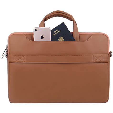 Leather Sleeve with Pouch for Upto 14.2" Macbooks (Tan) – Neopack