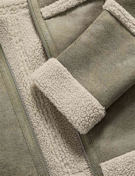 Buy Faux Shearling Aviator Jacket at Marks & Spencer