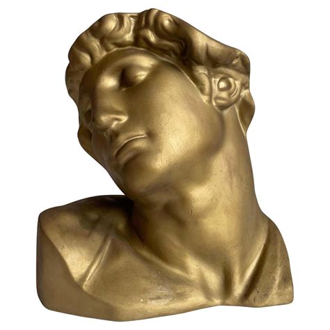 Patinated Plaster Bust of a Dying Slave, Michelangelo, Cast by Mulaza ...