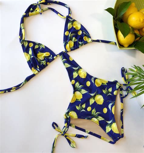 Women's One Piece Lemon Print Bathing Suit - Etsy | One piece for women ...