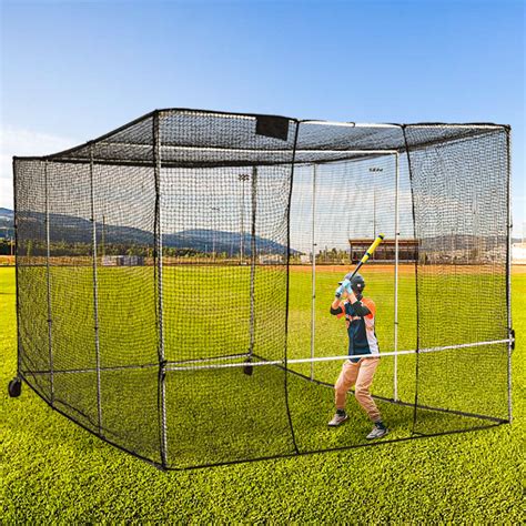 Portable Outdoor Softball Baseball Batting Hitting Cages with Frame and ...