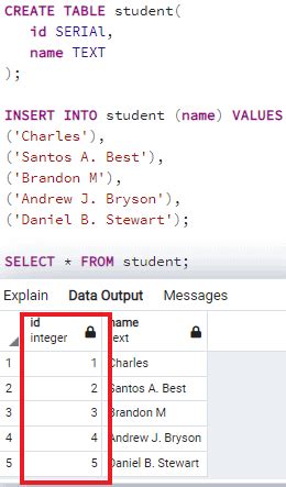 Image result for Auto Increment PostgreSQL