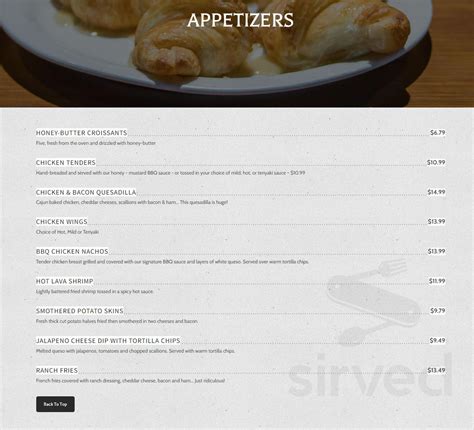 Menu for J Peters Grill & Bar - North Myrtle Beach in North Myrtle ...