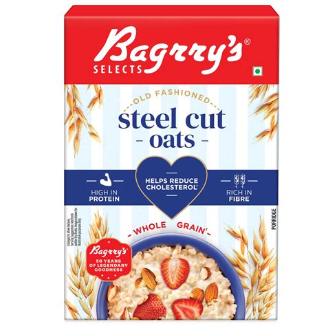 Bagrry's Steel Cut Oats 500g Box | High in Dietary Fibre & Protein ...
