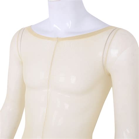 Mens Sexy Lingerie See Through Body Stocking Full Bodysuit Pantyhose ...