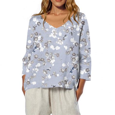 Business Casual Tops for Women Elbow Length Tee Shirts for Women 3/4 ...