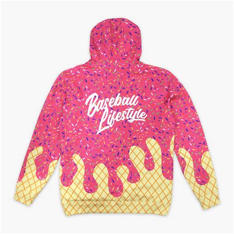 Ice Cream Hoodie - Strawberry – Baseball Lifestyle 101