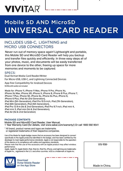 Buy Vivitar Mobile SD, Micro SD and Compact Flash Card Reader Online at ...