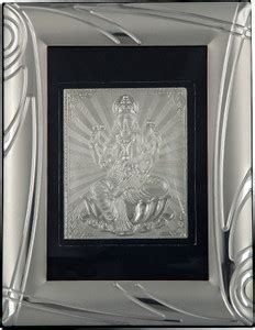 Siri Creations 999 Pure Silver Photo Size 3 God Lakshmi Metal Frame ...