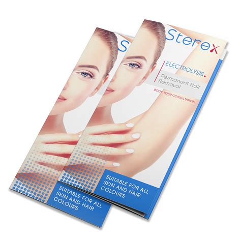Electrolysis Permanent Hair Removal Leaflets - 50 pack - Sterex