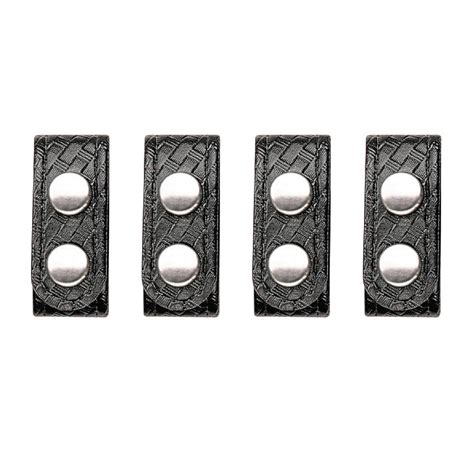 Bianchi Model 7906 Basket Weave Belt Keepers with Brass Snap (4-Pack ...