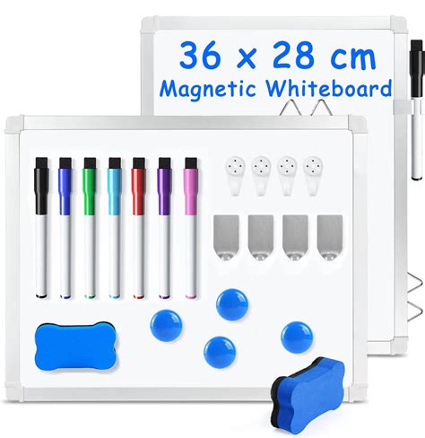Magnetic White Board, Ohuhu 2 Packs Mini Double Side Magnetic Board Dry ...