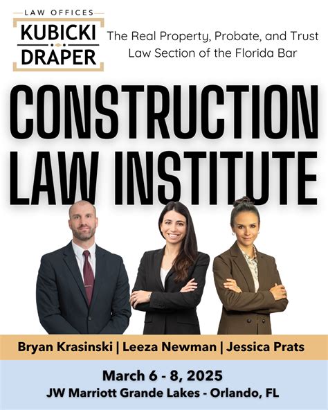 Connect with KD Team Members at the Construction Law Institute ...