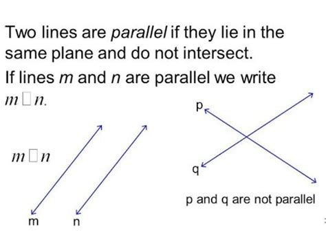 Write the definition of parallel lines. - Brainly.in