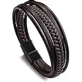 Yellow Chimes Bracelets for Men and Boys Black Leather Bracelet for Men ...