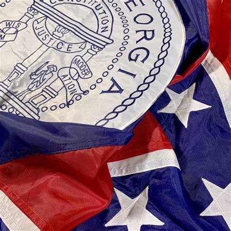 Buy Flag 1956 State of Georgia Nylon Embroidered Flag 3 x 5 ft. For Sale