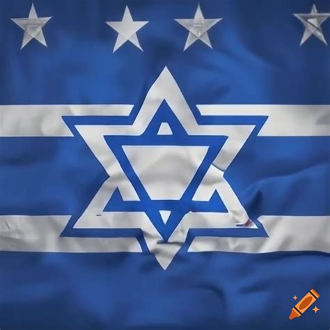 Flag of the israeli jewish empire with star of david