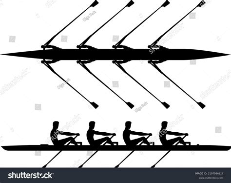 Rowing Black And White