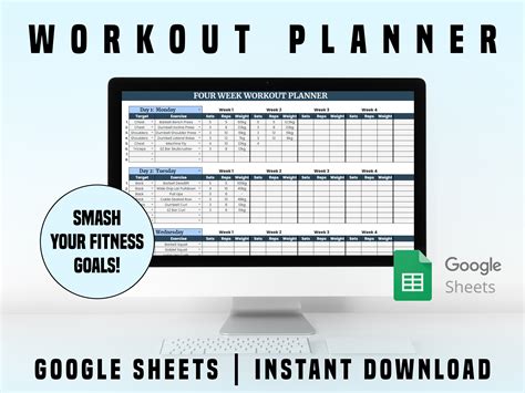Strength Training Program Template 的图像结果